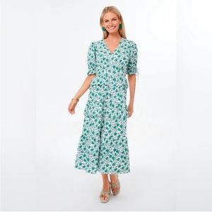 Tuckernuck Green Floral Midi Dress